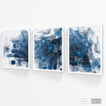 Cargar imagen en el visor de la galería, Tríptico Contemporáneo Azul