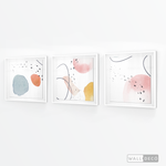 Cargar imagen en el visor de la galería, Tríptico Abstracto Nórdico Pastel