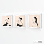 Cargar imagen en el visor de la galería, Tríptico Rostros Mujeres (Set x 3)