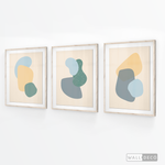 Cargar imagen en el visor de la galería, Tríptico Abstracto Nórdico Celeste (Set x 3)