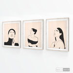 Cargar imagen en el visor de la galería, Tríptico Rostros Mujeres (Set x 3)