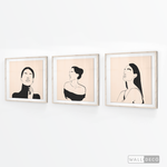 Cargar imagen en el visor de la galería, Tríptico Rostros Mujeres (Set x 3)