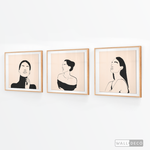 Cargar imagen en el visor de la galería, Tríptico Rostros Mujeres (Set x 3)