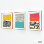 Cargar imagen en el visor de la galería, Tríptico Abstracto Colores