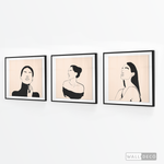 Cargar imagen en el visor de la galería, Tríptico Rostros Mujeres (Set x 3)