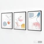 Cargar imagen en el visor de la galería, Tríptico Abstracto Nórdico Pastel