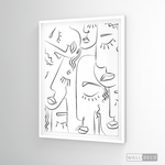 Cargar imagen en el visor de la galería, Cuadro Minimalista Faces Lines