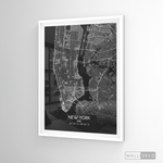 Cargar imagen en el visor de la galería, Cuadro New York Map Negro