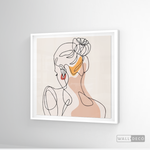 Cargar imagen en el visor de la galería, Cuadro Mujer Line Art