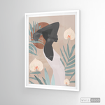 Cargar imagen en el visor de la galería, Cuadro Mujer Afro Tulipanes