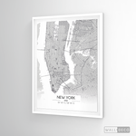 Cargar imagen en el visor de la galería, Cuadro New York Map Blanco