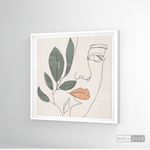 Cargar imagen en el visor de la galería, Cuadro Face Line Botánico