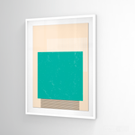 Cargar imagen en el visor de la galería, Cuadro Abstracto Minimal Sunset Menta