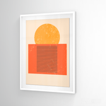 Cargar imagen en el visor de la galería, Cuadro Abstracto Minimal Sunset Orange