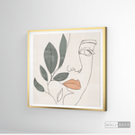 Cargar imagen en el visor de la galería, Cuadro Face Line Botánico