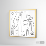 Cargar imagen en el visor de la galería, Cuadro Minimalista Faces Lines