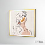 Cargar imagen en el visor de la galería, Cuadro Mujer Line Art