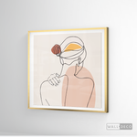 Cargar imagen en el visor de la galería, Cuadro Mujer Line Art Dos