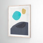 Cargar imagen en el visor de la galería, Cuadro Abstracto Nórdico Azul Tres