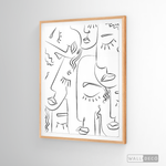 Cargar imagen en el visor de la galería, Cuadro Minimalista Faces Lines