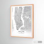 Cargar imagen en el visor de la galería, Cuadro New York Map Blanco