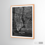 Cargar imagen en el visor de la galería, Cuadro New York Map Negro