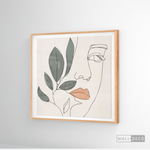 Cargar imagen en el visor de la galería, Cuadro Face Line Botánico