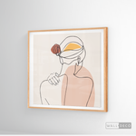 Cargar imagen en el visor de la galería, Cuadro Mujer Line Art Dos