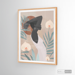 Cargar imagen en el visor de la galería, Cuadro Mujer Afro Tulipanes