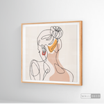 Cargar imagen en el visor de la galería, Cuadro Mujer Line Art