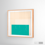 Cargar imagen en el visor de la galería, Cuadro Abstracto Minimal Sunset Menta