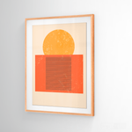 Cargar imagen en el visor de la galería, Cuadro Abstracto Minimal Sunset Orange