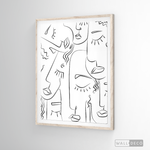 Cargar imagen en el visor de la galería, Cuadro Minimalista Faces Lines