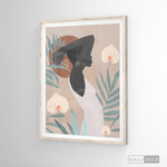 Cargar imagen en el visor de la galería, Cuadro Mujer Afro Tulipanes