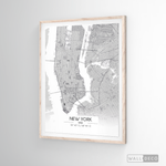 Cargar imagen en el visor de la galería, Cuadro New York Map Blanco