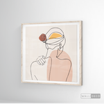 Cargar imagen en el visor de la galería, Cuadro Mujer Line Art Dos