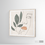 Cargar imagen en el visor de la galería, Cuadro Face Line Botánico