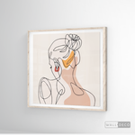 Cargar imagen en el visor de la galería, Cuadro Mujer Line Art