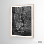 Cargar imagen en el visor de la galería, Cuadro New York Map Negro