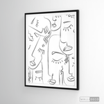 Cargar imagen en el visor de la galería, Cuadro Minimalista Faces Lines