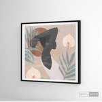 Cargar imagen en el visor de la galería, Cuadro Mujer Afro Tulipanes
