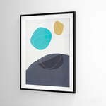 Cargar imagen en el visor de la galería, Cuadro Abstracto Nórdico Azul Tres
