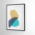 Cargar imagen en el visor de la galería, Cuadro Abstracto Nórdico Azul Uno