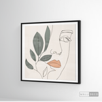 Cargar imagen en el visor de la galería, Cuadro Face Line Botánico