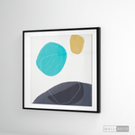 Cargar imagen en el visor de la galería, Cuadro Abstracto Nórdico Azul Tres