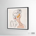 Cargar imagen en el visor de la galería, Cuadro Mujer Line Art