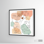 Cargar imagen en el visor de la galería, Cuadro Face Line Mujeres