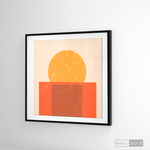 Cargar imagen en el visor de la galería, Cuadro Abstracto Minimal Sunset Orange