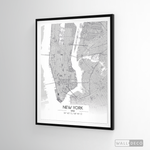 Cargar imagen en el visor de la galería, Cuadro New York Map Blanco