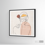 Cargar imagen en el visor de la galería, Cuadro Mujer Line Art Dos